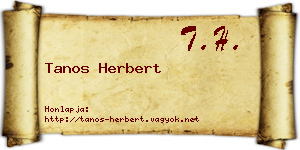 Tanos Herbert névjegykártya